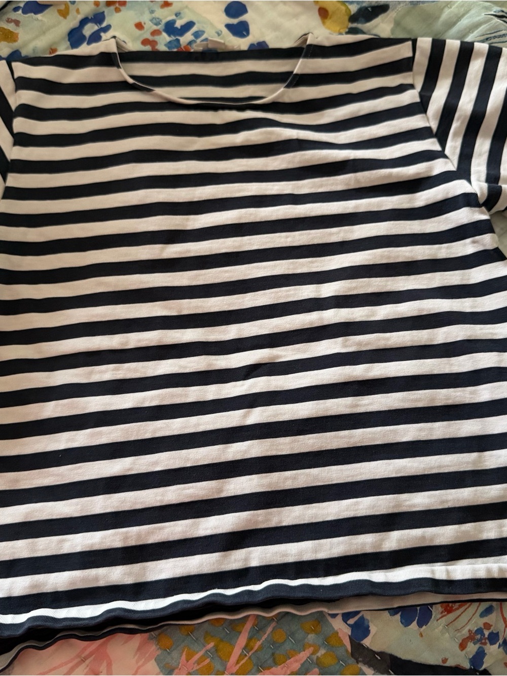 COS Striped slub tee Small